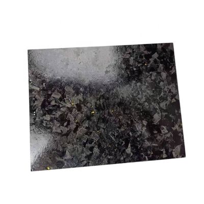 Glossy/Matte Customized Forged Gold Foil Carbon Fiber Sheet 50% Glossy Weave Forge Pattern