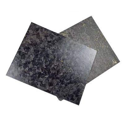 Glossy/Matte Customized Forged Gold Foil Carbon Fiber Sheet 50% Glossy Weave Forge Pattern