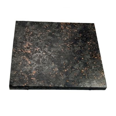 Glossy/Matte Customized Forged Gold Foil Carbon Fiber Sheet 50% Glossy Weave Forge Pattern