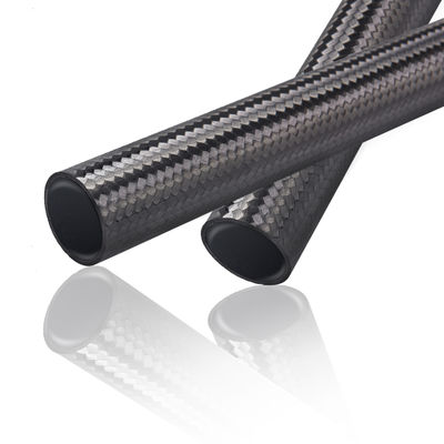 Campo dell'aviazione 100% tubo solido in fibra di carbonio 3K Twill Round Tube per accessori per droni