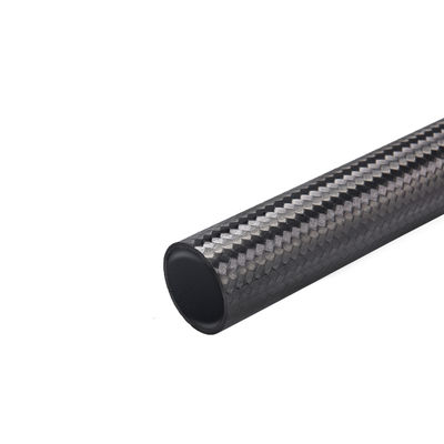 Campo dell'aviazione 100% tubo solido in fibra di carbonio 3K Twill Round Tube per accessori per droni
