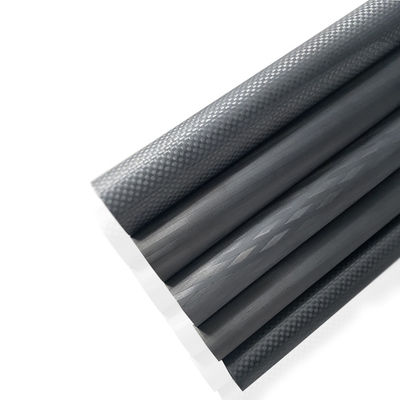 Contenuto di C 98% Tubo in fibra di carbonio personalizzabile con inserto a filo in ottone in acciaio inossidabile