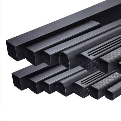 Tubo ovale quadrato in fibra di carbonio con contenuto di cenere dello 0,025%-0,05% e lunghezza personalizzabile