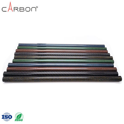 Detettore di metalli Fibra di carbonio 3K Tenda Twill tubo in rosso argento Blu o colore metallico