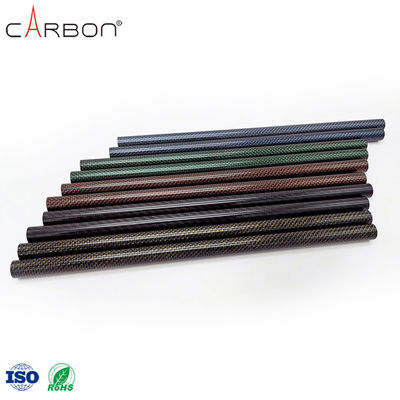 Detettore di metalli Fibra di carbonio 3K Tenda Twill tubo in rosso argento Blu o colore metallico