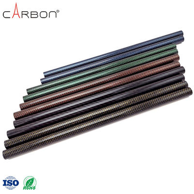 Detettore di metalli Fibra di carbonio 3K Tenda Twill tubo in rosso argento Blu o colore metallico