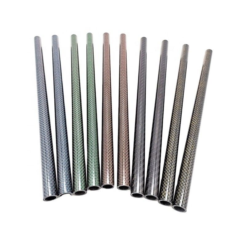200 mm tubo in fibra di carbonio per scarpe da sport tessuto a forma rotonda prestazioni esterne durevoli