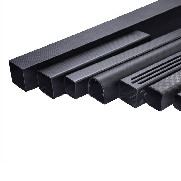 Tubo ovale quadrato in fibra di carbonio con contenuto di cenere dello 0,025%-0,05% e lunghezza personalizzabile